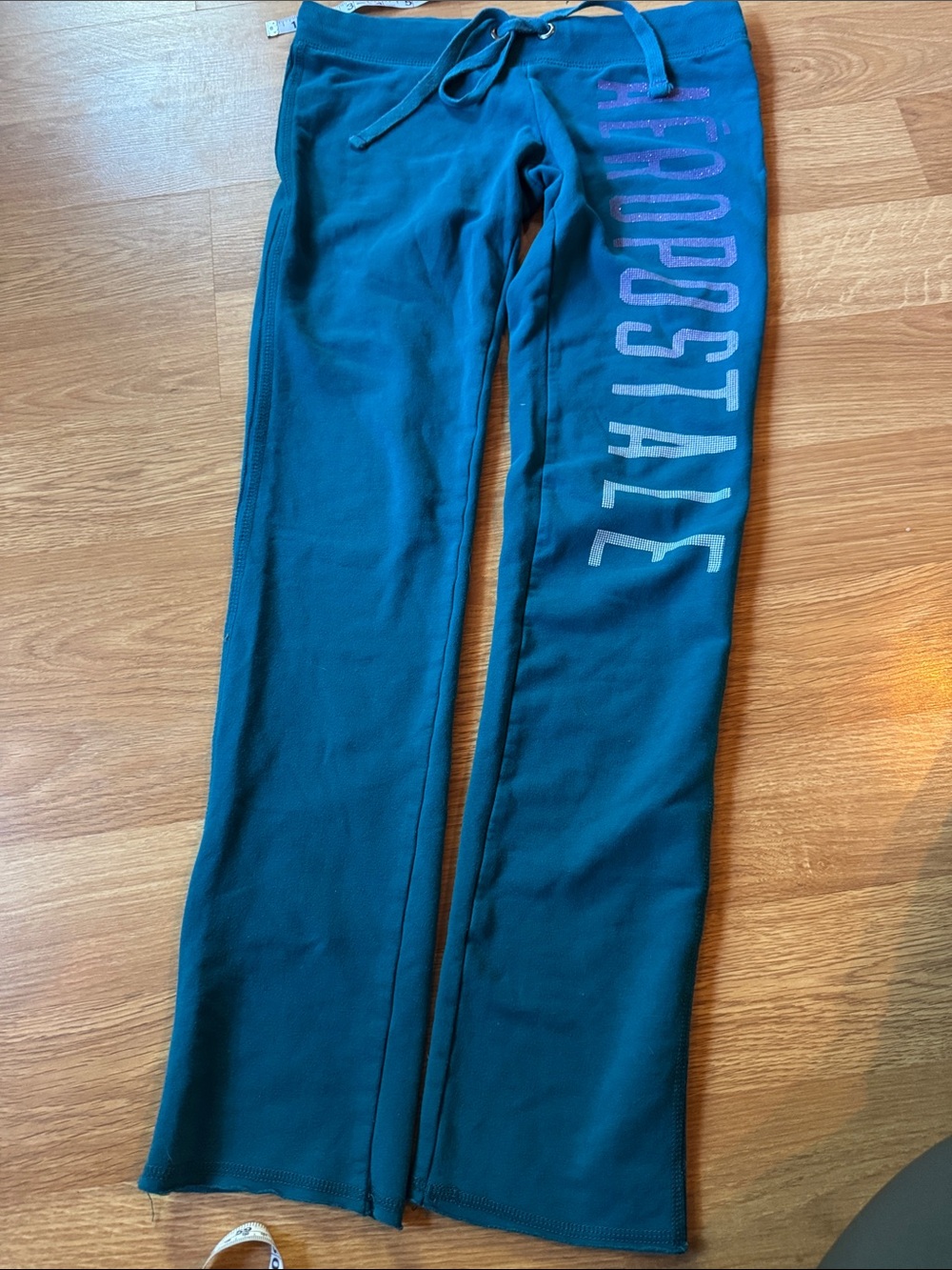 Aeropostale Teal Blue Logo Fit & Flare Sweatpants 2013 Size XS blue purple